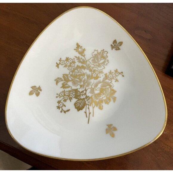 Limoges Other - Limoges Porcelain France trinket dish gold flowers floral Hand Numbered